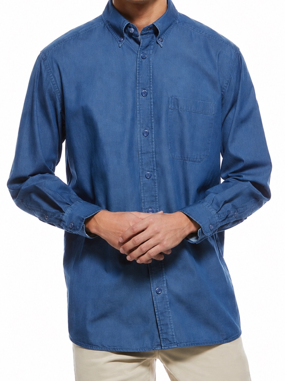 Eton Size XL / 17.5 Contemporary Fit Denim Shirt